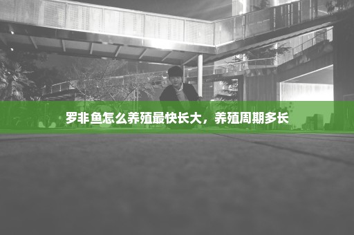 罗非鱼怎么养殖最快长大，养殖周期多长