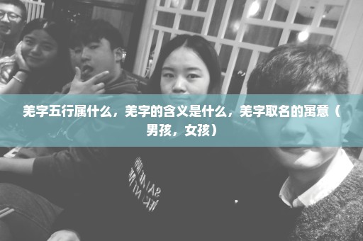 羌字五行属什么，羌字的含义是什么，羌字取名的寓意（男孩，女孩）