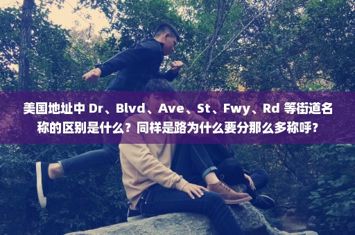 美国地址中 Dr、Blvd、Ave、St、Fwy、Rd 等街道名称的区别是什么？同样是路为什么要分那么多称呼？