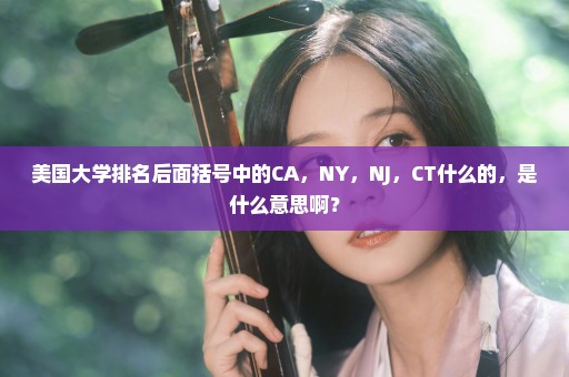 美国大学排名后面括号中的CA，NY，NJ，CT什么的，是什么意思啊？