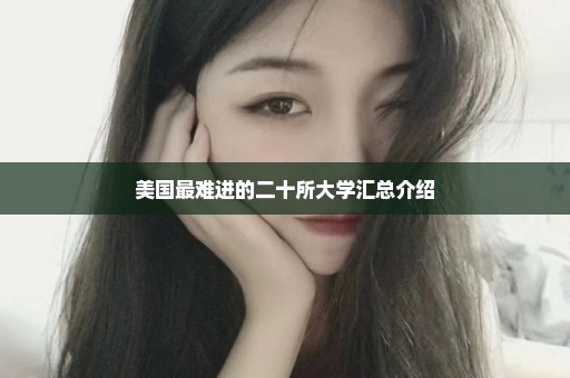 美国最难进的二十所大学汇总介绍