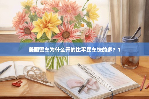 美国警车为什么开的比平民车快的多？1
