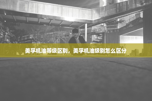 美孚机油等级区别，美孚机油级别怎么区分