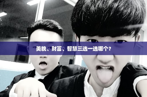美貌、财富、智慧三选一选哪个？