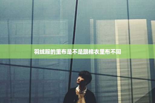 羽绒服的里布是不是跟棉衣里布不同