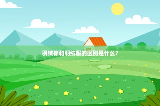 羽绒棉和羽绒服的区别是什么？