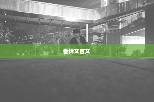 翻译文言文