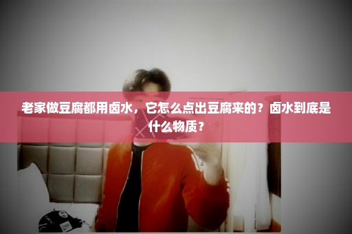老家做豆腐都用卤水，它怎么点出豆腐来的？卤水到底是什么物质？
