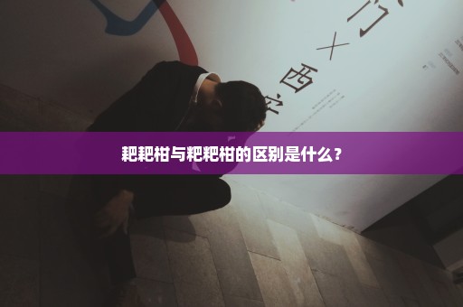 耙耙柑与粑粑柑的区别是什么？