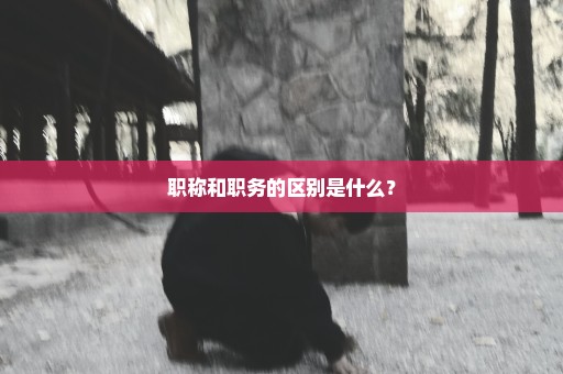 职称和职务的区别是什么？