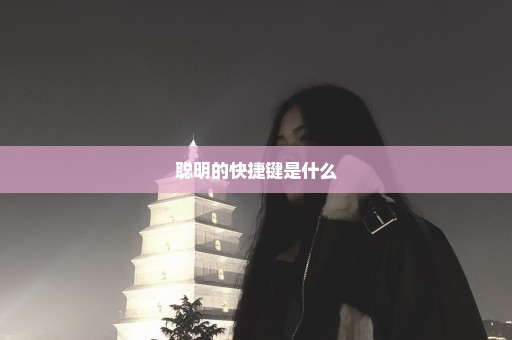 聪明的快捷键是什么