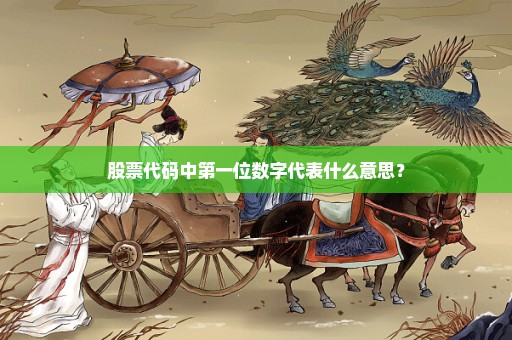 股票代码中第一位数字代表什么意思？