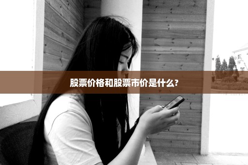 股票价格和股票市价是什么?