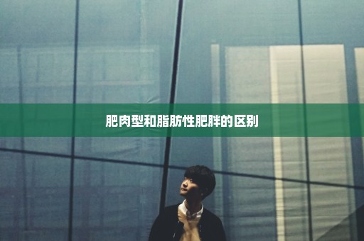 肥肉型和脂肪性肥胖的区别