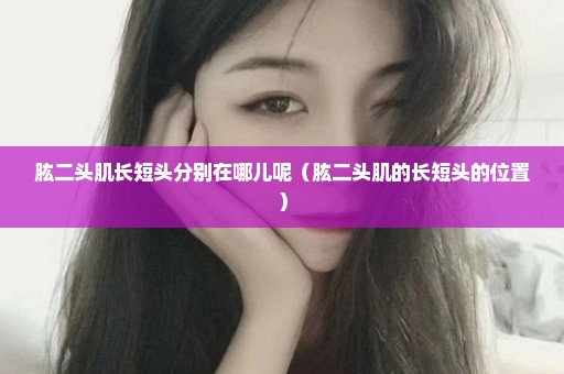 肱二头肌长短头分别在哪儿呢（肱二头肌的长短头的位置）