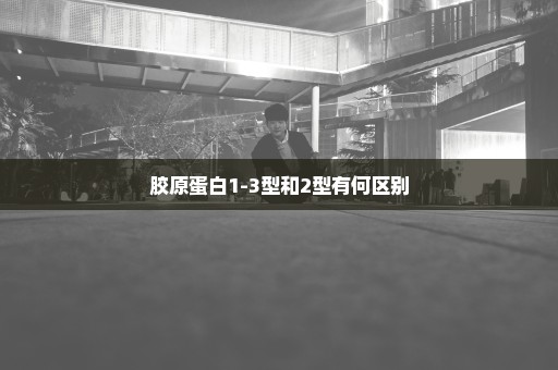 胶原蛋白1-3型和2型有何区别