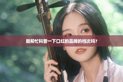 能帮忙科普一下口红的品牌的档次吗？