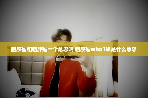 脑膜瘤和脑肿瘤一个意思吗 脑膜瘤who1级是什么意思