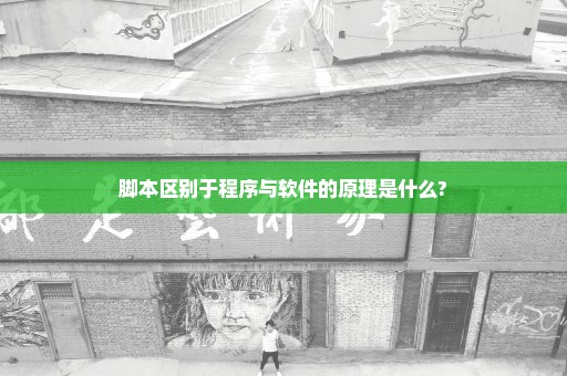 脚本区别于程序与软件的原理是什么?