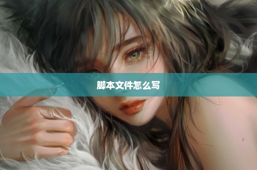脚本文件怎么写