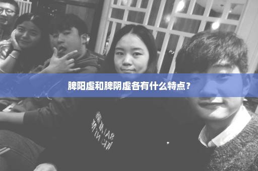 脾阳虚和脾阴虚各有什么特点？