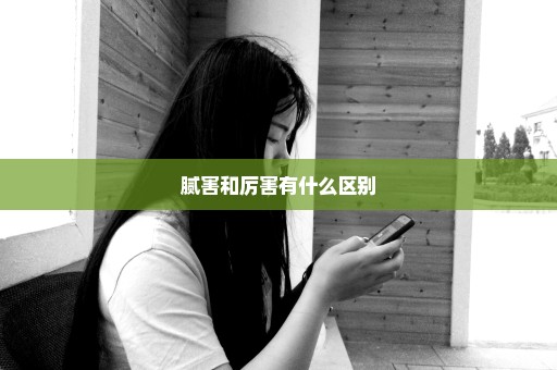 腻害和厉害有什么区别