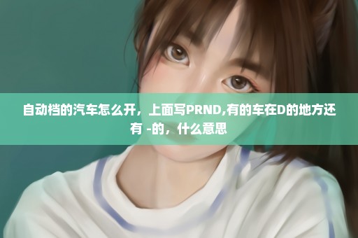 自动档的汽车怎么开，上面写PRND,有的车在D的地方还有+-的，什么意思