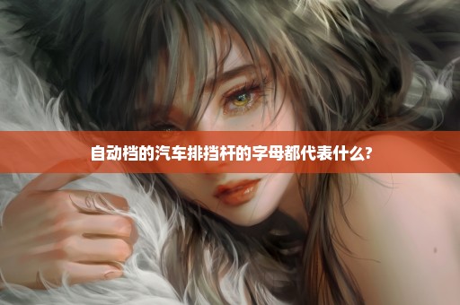 自动档的汽车排挡杆的字母都代表什么?