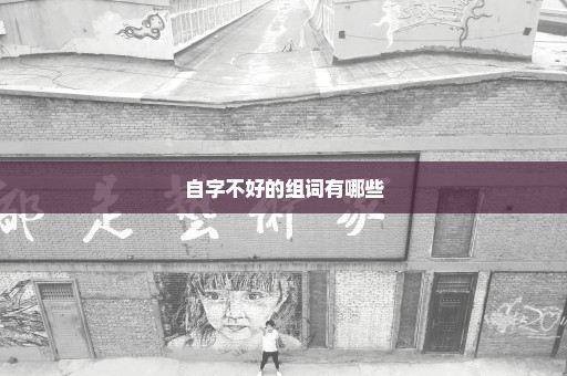 自字不好的组词有哪些