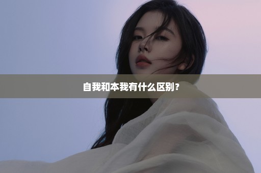 自我和本我有什么区别？