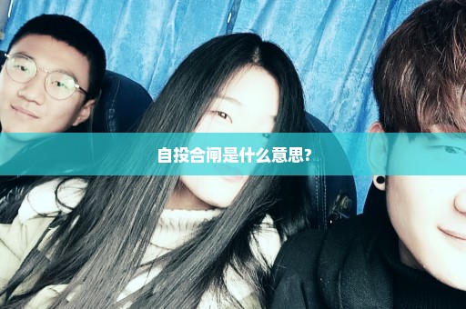 自投合闸是什么意思?