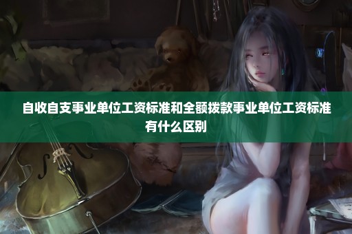 自收自支事业单位工资标准和全额拨款事业单位工资标准有什么区别