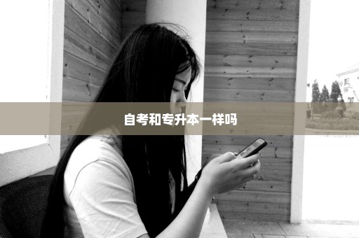 自考和专升本一样吗