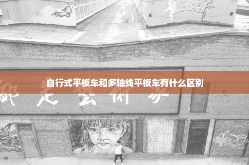 自行式平板车和多轴线平板车有什么区别