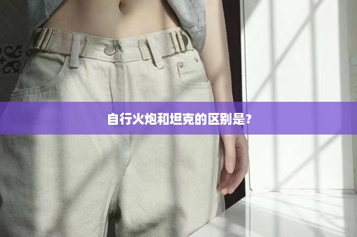 自行火炮和坦克的区别是？