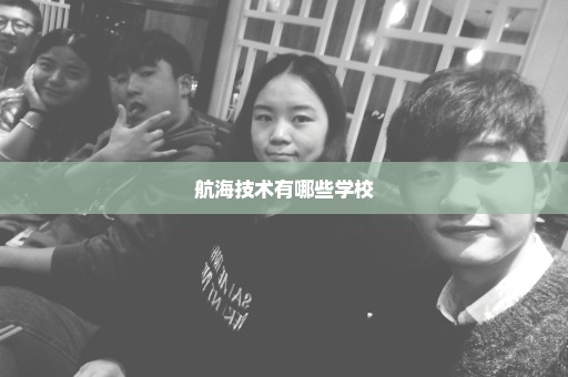 航海技术有哪些学校