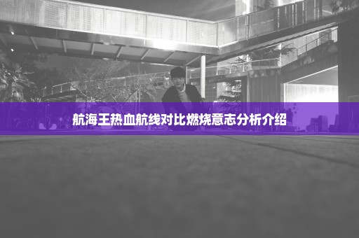 航海王热血航线对比燃烧意志分析介绍
