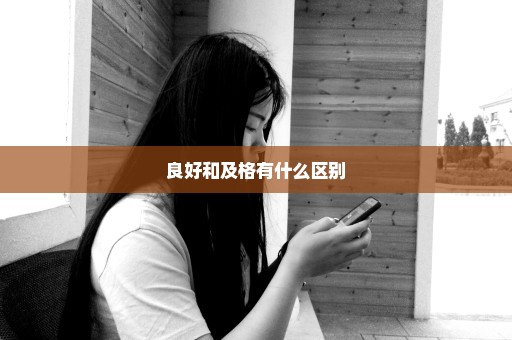 良好和及格有什么区别