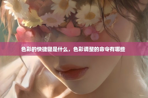 色彩的快捷键是什么，色彩调整的命令有哪些 