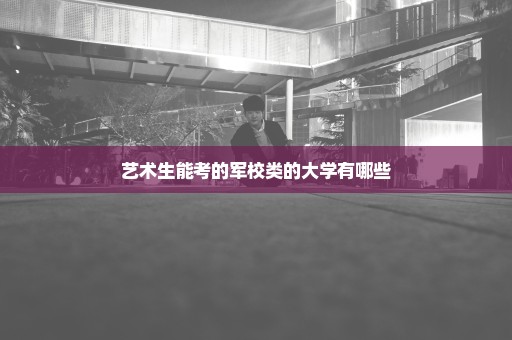 艺术生能考的军校类的大学有哪些