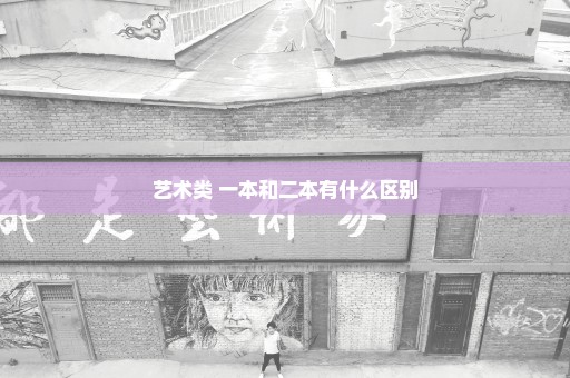 艺术类 一本和二本有什么区别