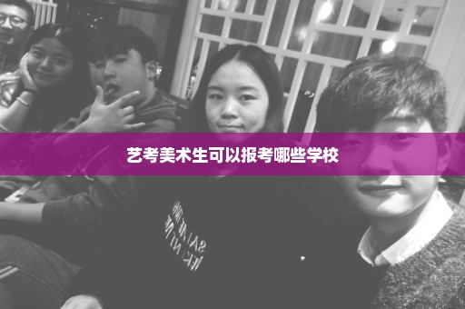 艺考美术生可以报考哪些学校