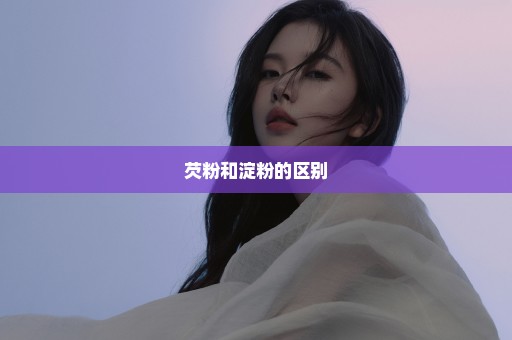 芡粉和淀粉的区别