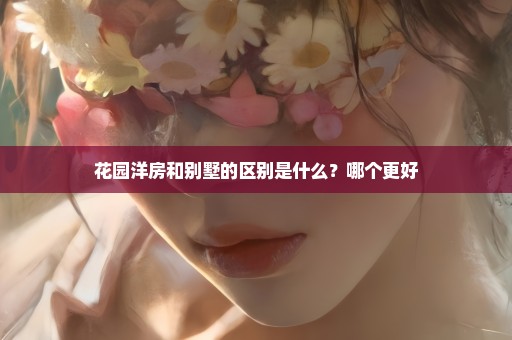 花园洋房和别墅的区别是什么？哪个更好