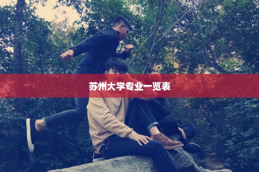 苏州大学专业一览表