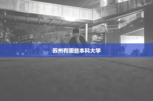 苏州有哪些本科大学