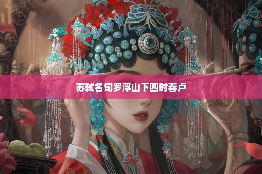 苏轼名句罗浮山下四时春卢