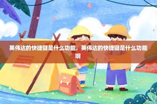 英伟达的快捷键是什么功能，英伟达的快捷键是什么功能啊 