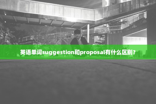 英语单词suggestion和proposal有什么区别？