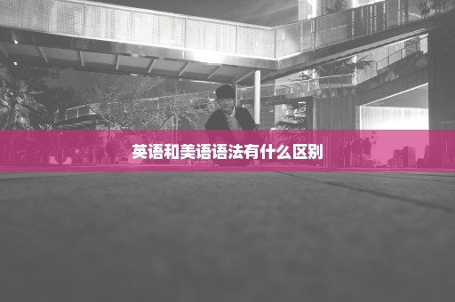 英语和美语语法有什么区别